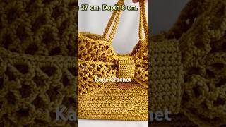 Crochet Bow Bag R127 #crochet #crochetbag
