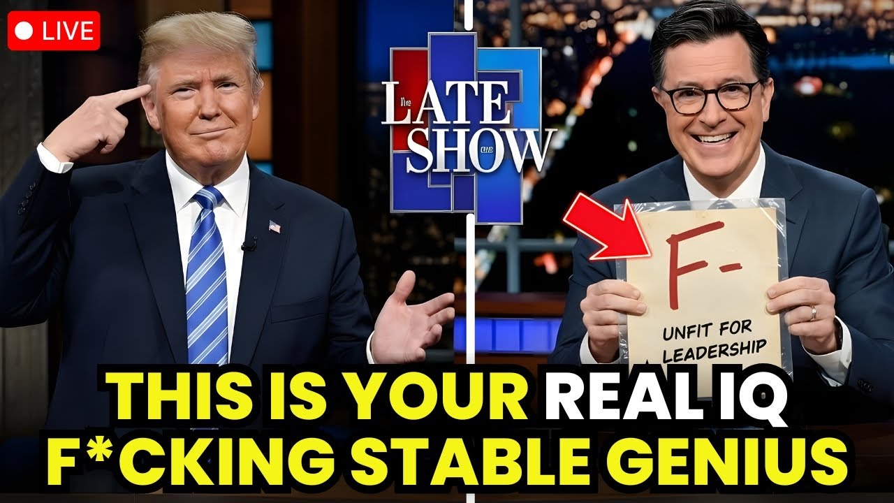 Trump Claims “High School Genius” — Then Colbert Shows THE NOTE (Shocking Reaction)