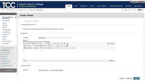 How to insert an image in a discussion board for students