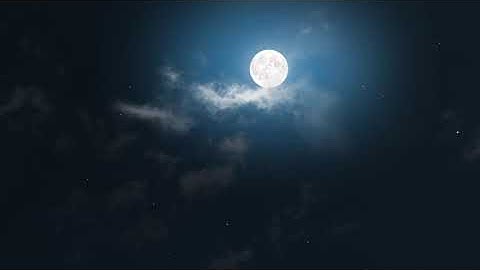 Video Background Stock Footage Free ( in the night sky mystical moon, full moon in the clouds )