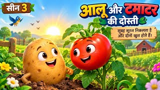 Title: Potato and Tomato Friendship 🍅🥔Subtitle: A Beautiful Story About True Friendship