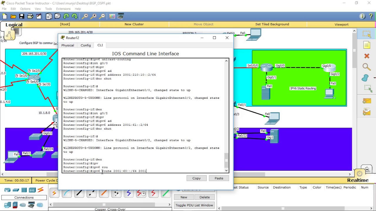 IPv6 Static Routing