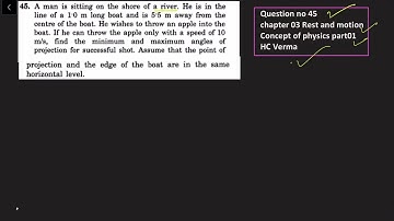 Question no 45 rest and motion chapter 03 concept of physics part 01 h c Verma solution