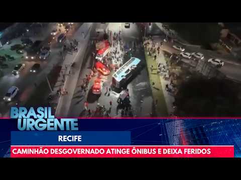 Runaway truck hits bus and leaves people injured in Recife | Brasil Urgente