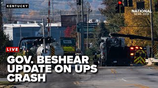 Gov. Beshear, Mayor Greenberg UPS Crash Site Tour & Press Conf