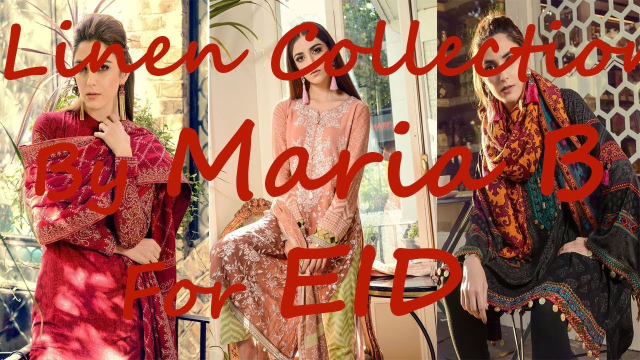 Latest Maria B Linen Unstitched Catalog Collection 2018-19 for EID