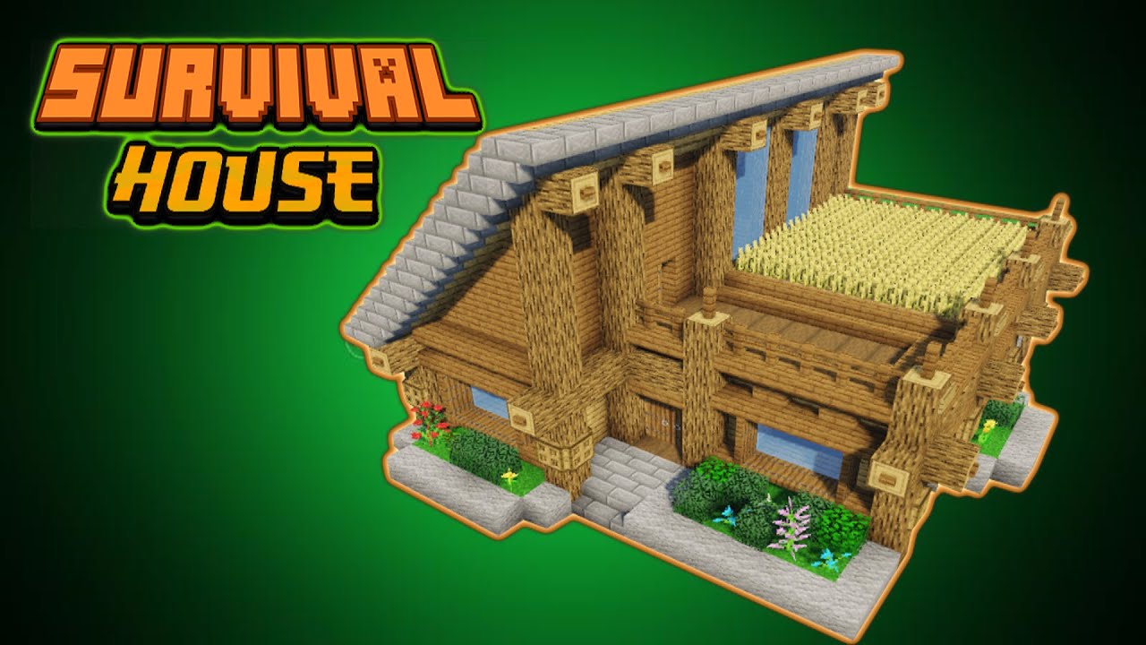 Minecraft SURVIVAL HOUSE tutorial step by step | Minecraft Tutorial