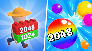 Brick Runner vs Bump Merge 2048  - Max Level Gameplay (Part 1)