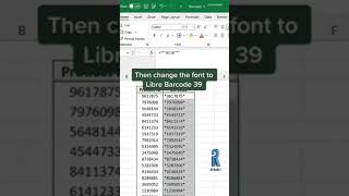 How to make barcodes in Excel