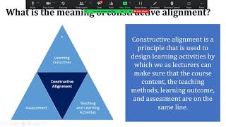Constructive alignment