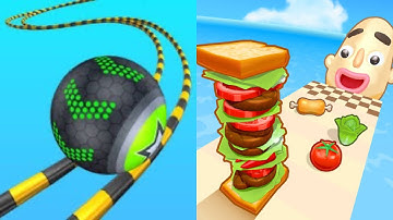 Going Balls vs Sandwich Runner - All Level Gameplay Android,iOS - NEW MOD APK UPDATE GAMEPLAY 