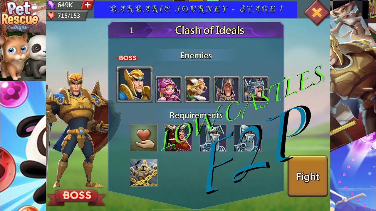 🗡Lords Mobile - Barbaric Journey - Clash of Ideals - Stage 1 - Manual
