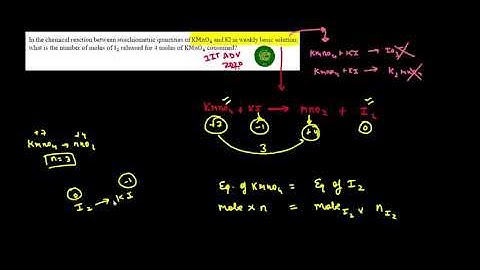 IIT ADVANCED 2020 SOLUTION - In the chemical reaction between stoichiometric quantities of KMnO4