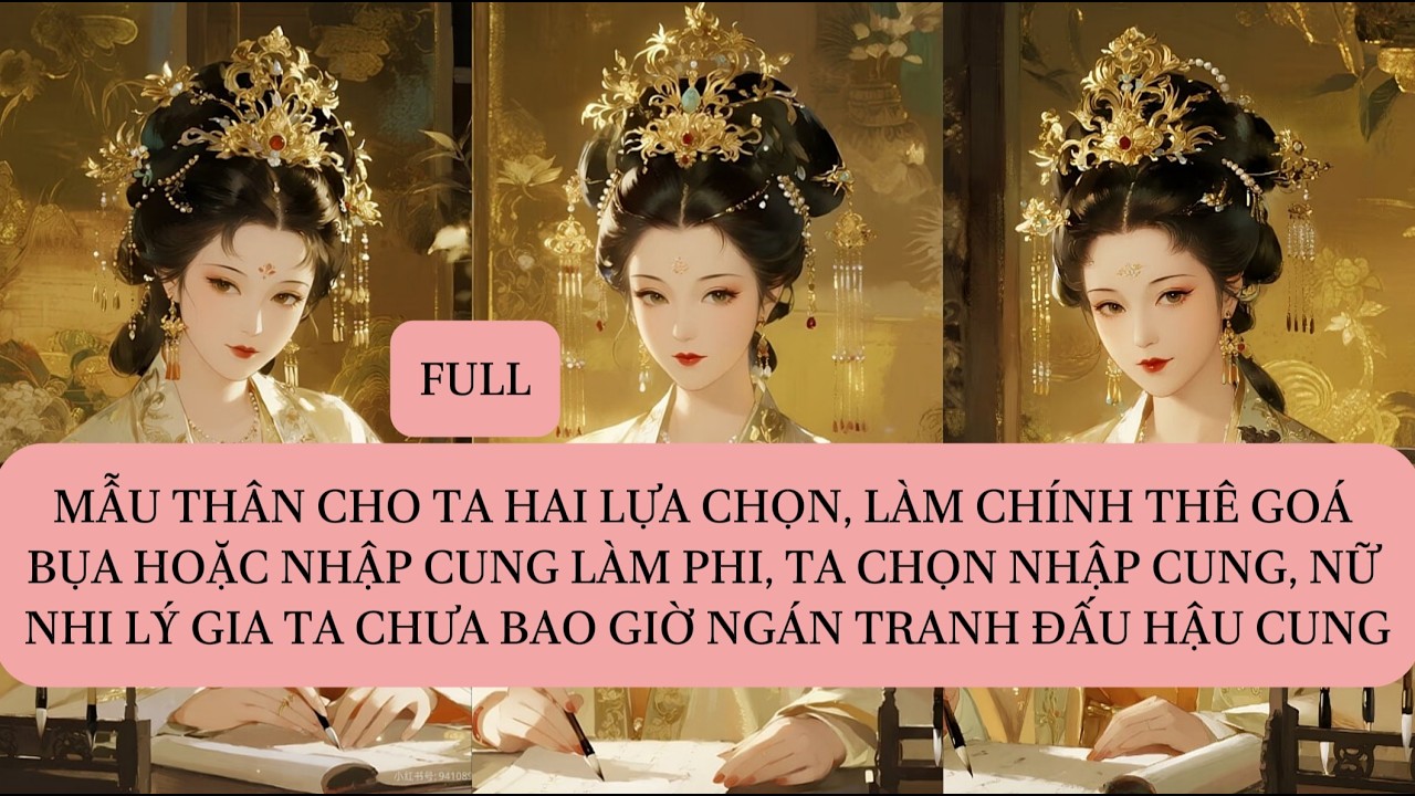 MẪU THÂN CHO TA HAI LỰA CHỌN, LÀM CHÍNH THÊ GOÁ BỤA HOẶC NHẬP CUNG LÀM PHI, TA CHỌN NHẬP CUNG...
