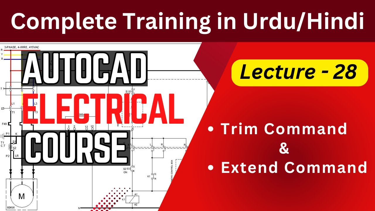 Trim and Extend Command in AutoCAD | Auto CAD Electrical Course in Urdu ...