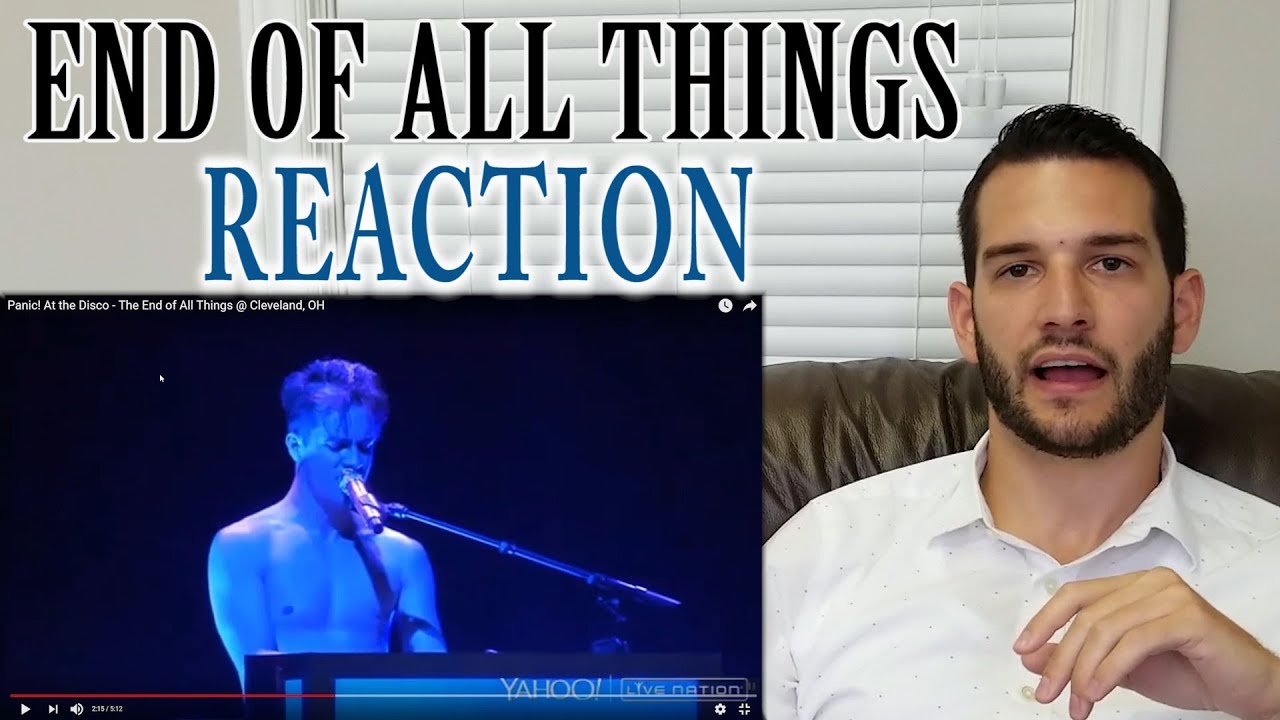 SINGING TEACHER reaction to BRENDON URIE singing The End of All Things LIVE