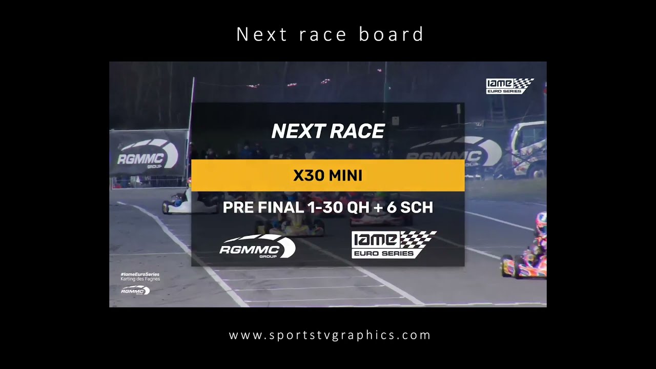 Sports TV Graphics Next race template 1 YouTube