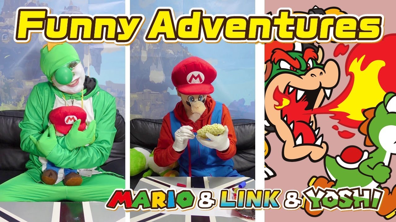 The Funny Adventures of Mario & Link ＆ Yoshi 🤣 ＃5404 - YouTube