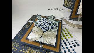 Stampin Up Wrapped Greenery Avid Stampers - Secret Sea Fun Fold Card