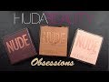 Huda NUDE OBSESSIONS Eye Shadow Palettes: Real Live Swatches & Review