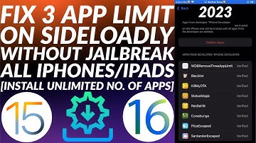 Fix 3 App Limit Sideloadly without jailbreak on iOS 16/15 | Sideloadly No 3 App Limit | All Devices