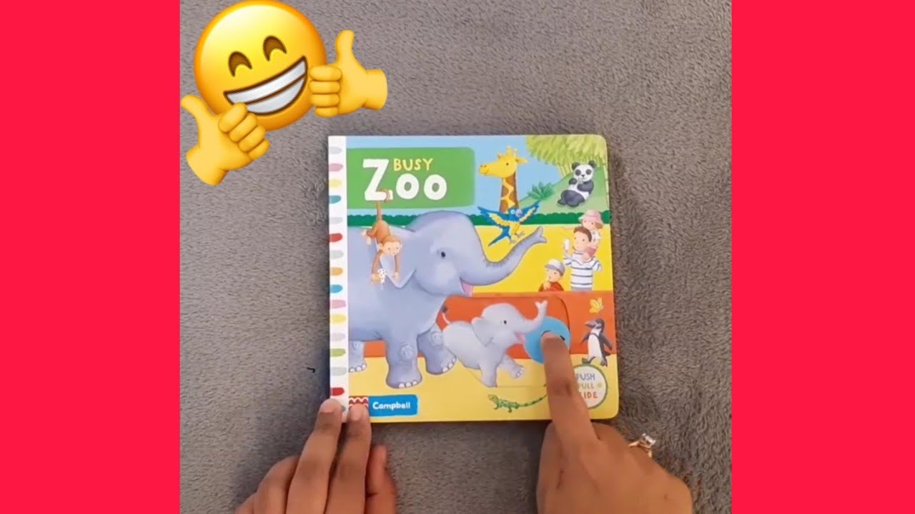 Campbell Busy Zoo Push Pull Slide Book YouTube