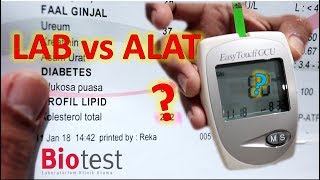 Hasil Lab vs Alat Tes Gula Kolesterol (Easytouch GCU vs BioTest)