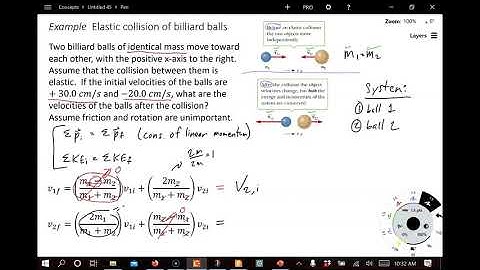 Example: Elastic Collsion of Billiard Balls