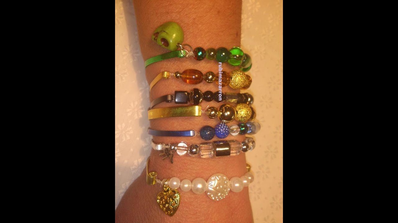 Diy.Brazaletes de alambre plano.