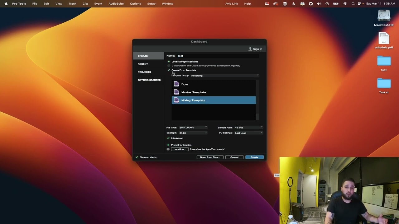 How to open a new Pro Tools Session (Protools for beginners)