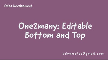 One2many Field - Editable Bottom and Top