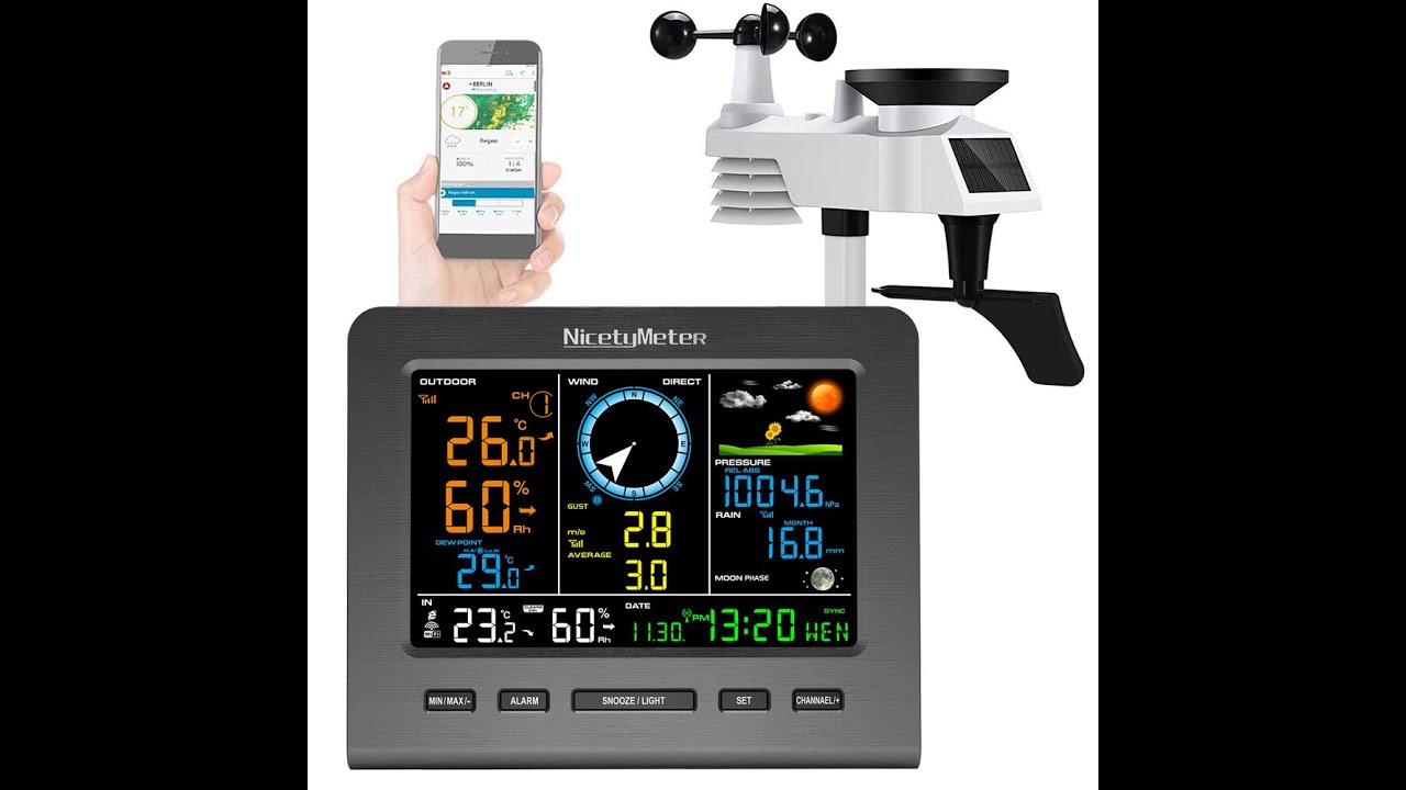 NicetyMeter (0366-019T) WiFi Weather Station with 5-in-1 Outdoor Sensor