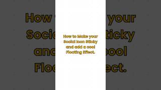How to add Sticky Social Icon in Elementor 😎