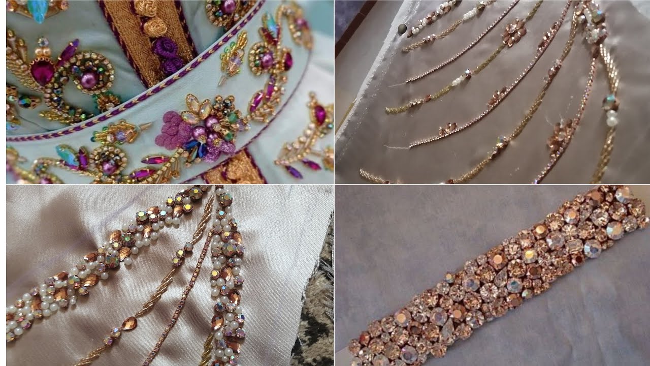 بيغلاج قفطان بالجوهر وكريستال بشكل عشوائي