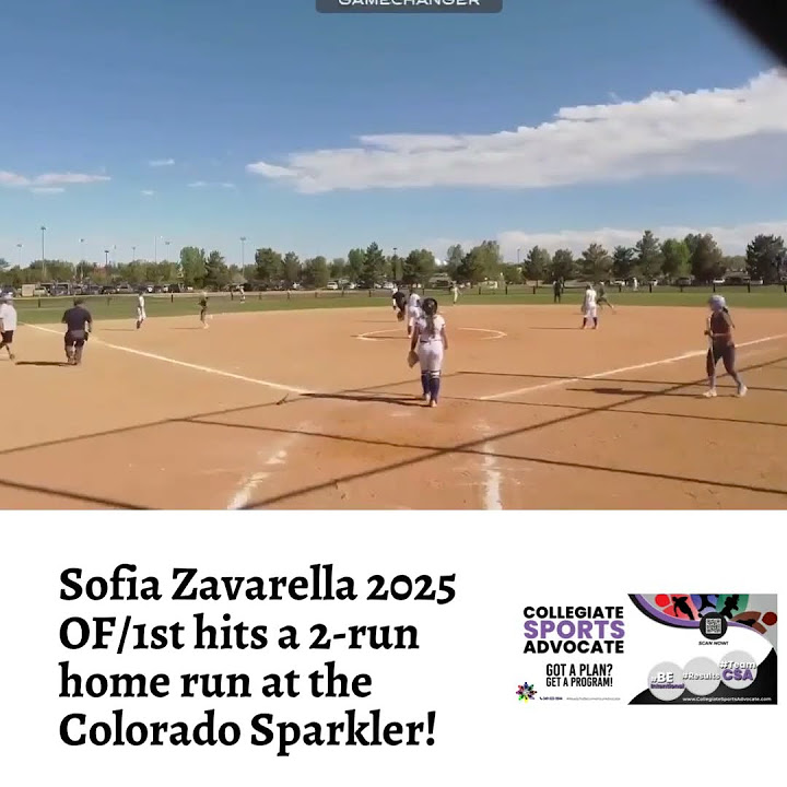 Sofia Zavarella 2025 OF/1st hits a 2run home run at the Colorado