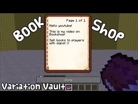 Minecraft Bukkit Plugin - Book Shop - Sell custom books + set first time login book!