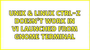 Unix & Linux: Ctrl-z doesn