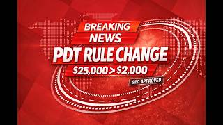 Breaking News PDT Rule Change  — $25,000 Barrier Finally Broken!