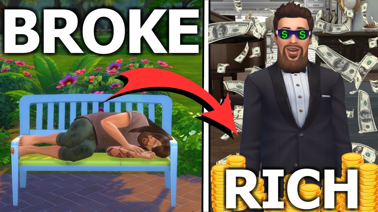 From HOMELESS to MILLIONAIRE | Sims 0$ Start Challenge