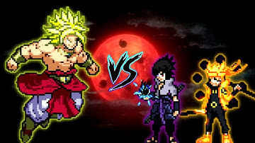 Chaos Broly SSL V2 OP (New) VS Naruto Final OP & Sasuke Rinnegan V3 OP in Jump Force Mugen