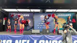 Houston Texans Cheerleaders performing at the NFL Tailgate Party, Wembley Stadium 3/11/2019