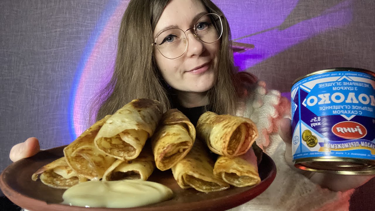 АСМР итинг блинчиков 🥞 ASMR eating pancakes/ Mukbang 😋