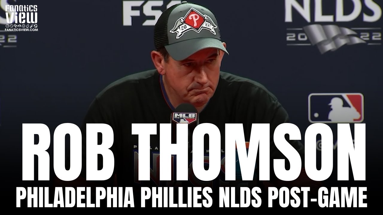 Rob Thomson Reacts to Philadelphia Phillies Advancing to NLCS & NLDS Series  Win vs. Atlanta Braves 