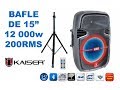 Unboxing Bafle Kaiser 6516BT de 15" con luces LED, hogar, fiestas, negocio
