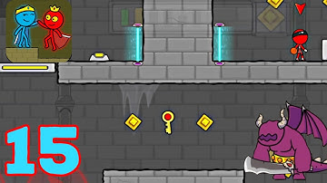 Red and Blue Stickman Animation Parkour Gameplay Level 56 - 59