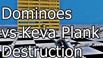 Dominoes vs Keva Plank Destruction Blender3D