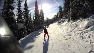 Charlie backwards on Mogul Track