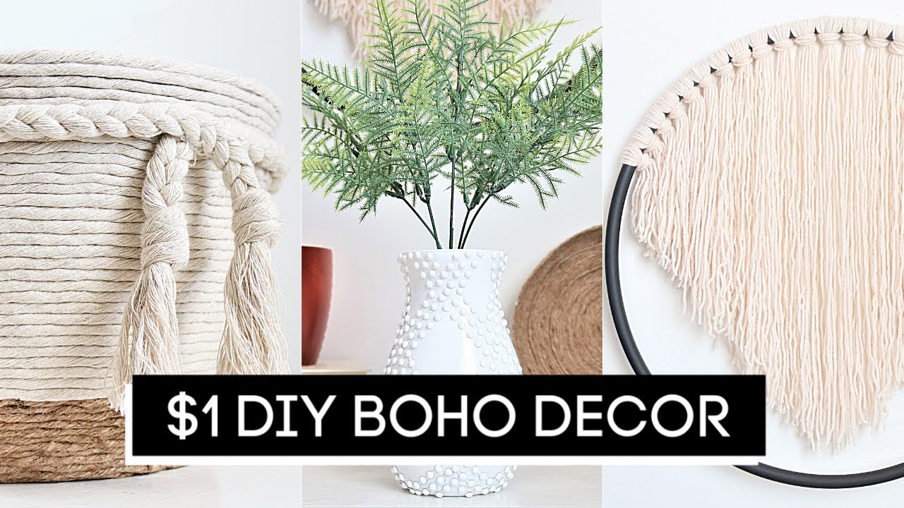 Diy Room Decor 1 Dollar Tree Diy Boho Decor Anthropologie Inspired Youtube