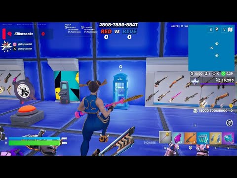 Fortnite Mega red vs blue Flying code