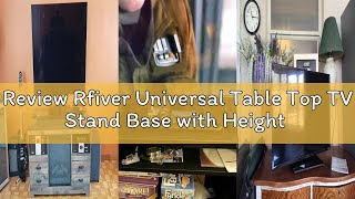 Review Rfiver Universal Table Top TV Stand Base with Height Adjustment fits Most 22" - 55" Flat Scre
